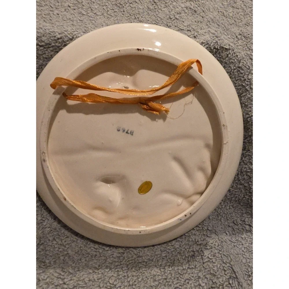 Vintage Mallard Fish 3D Decorative‎ Hanging Plate 8 Inches Duck Scenery
